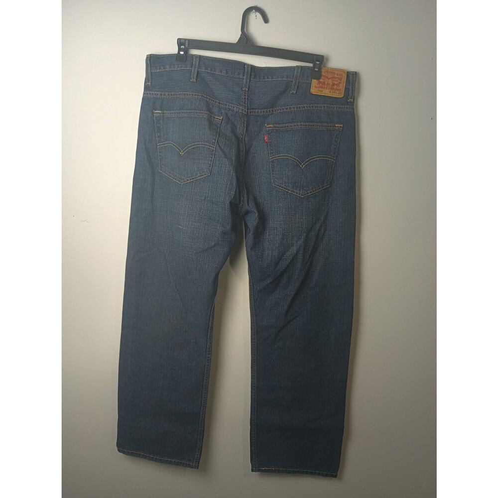 LEVI'S Mens 569 Loose Fit Straight‎ Jeans W38 L32 Blue Cotton Baggy Streetwear